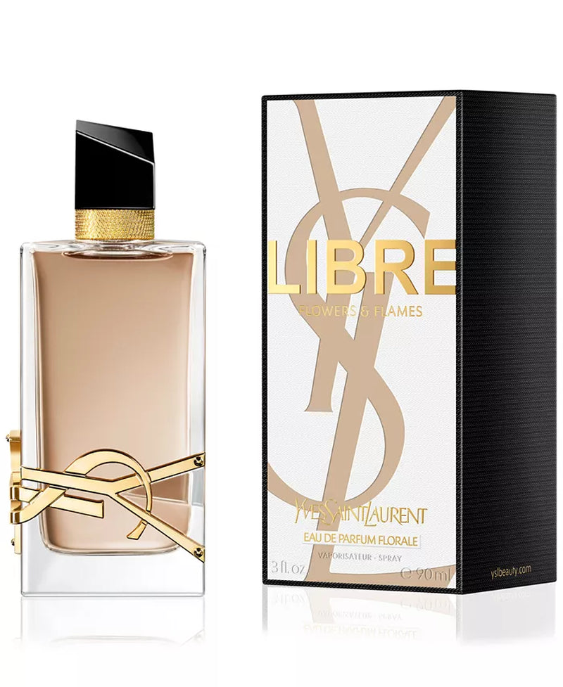 Libre Flowers & Flames Eau De Parfum Florale, 3 Oz.